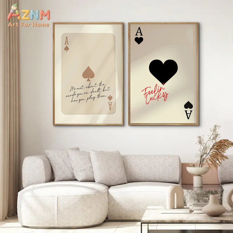 Retro Game Card - AZNM As Pik, Płótno z motywem
