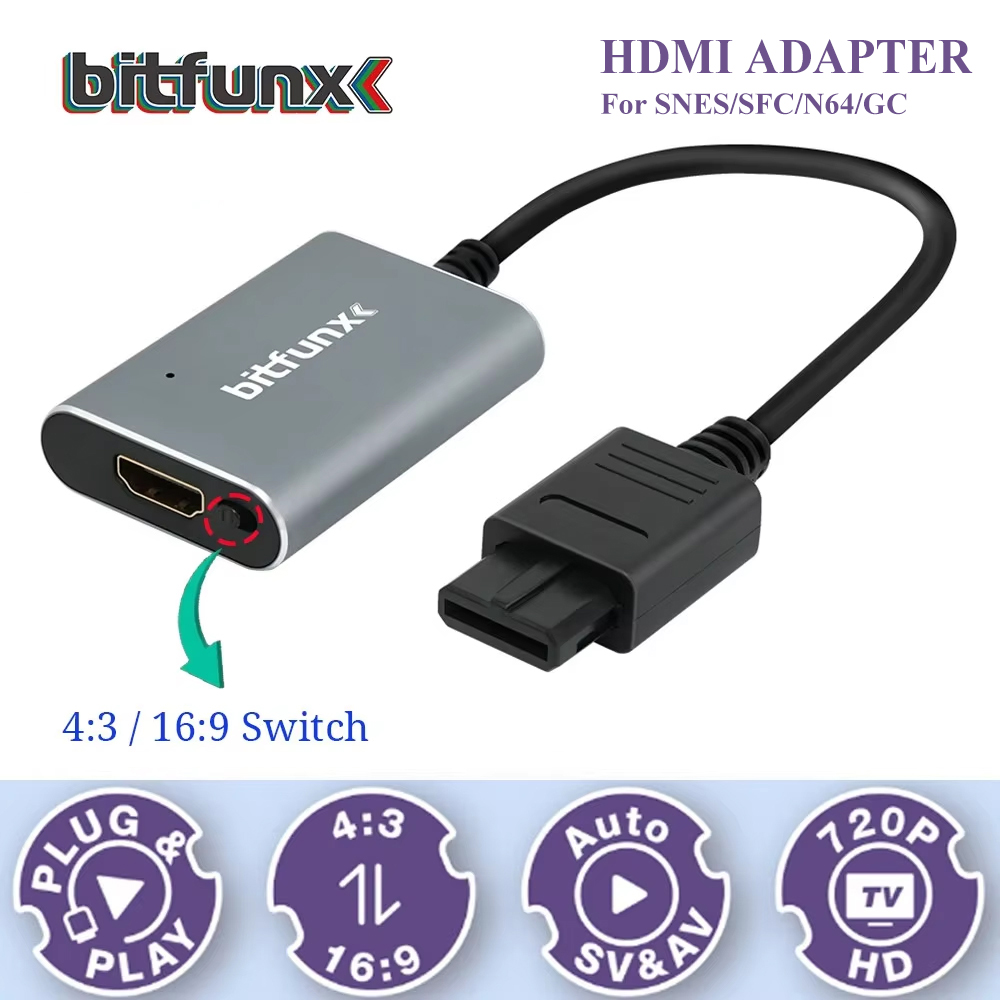 Retro Gaming Mobile - Bitfunx 720P Adapter S-Video / AV