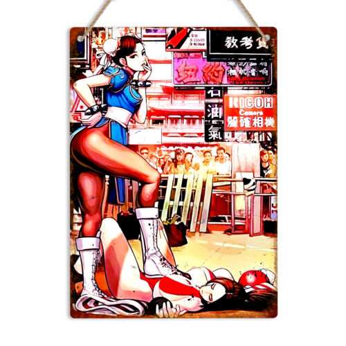 Retro Gaming Style - Chun Li Retro Gaming Metalowa Tabliczka