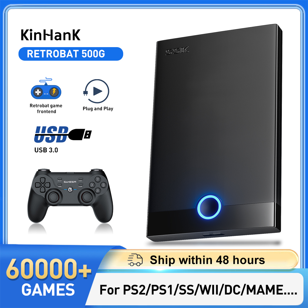 Retro Gaming Emulator Pc - Super konsola Retrobat do gier HDD