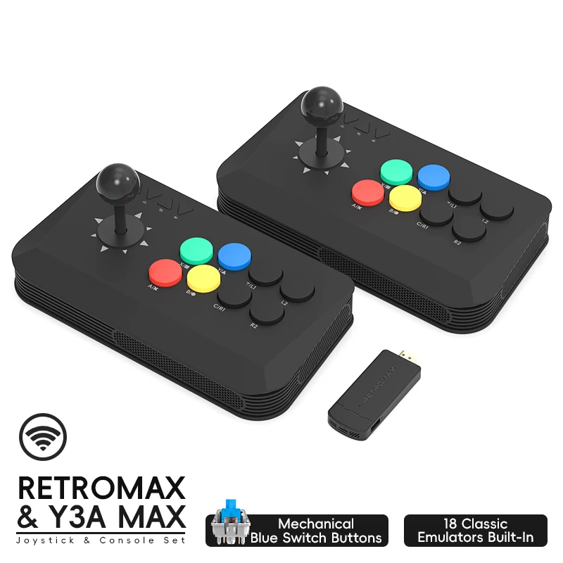 Retro Gaming Game Stick - Bezprzewodowy joystick arcade Y3A Max do
