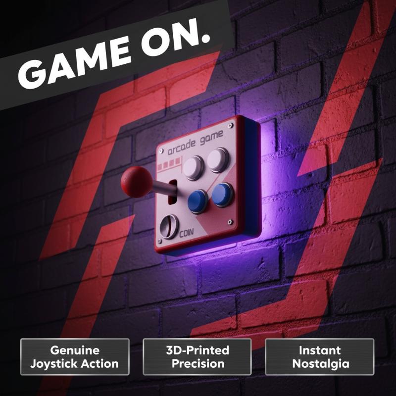 Retro Gaming Style - Płytka z przyciskami do gier retro