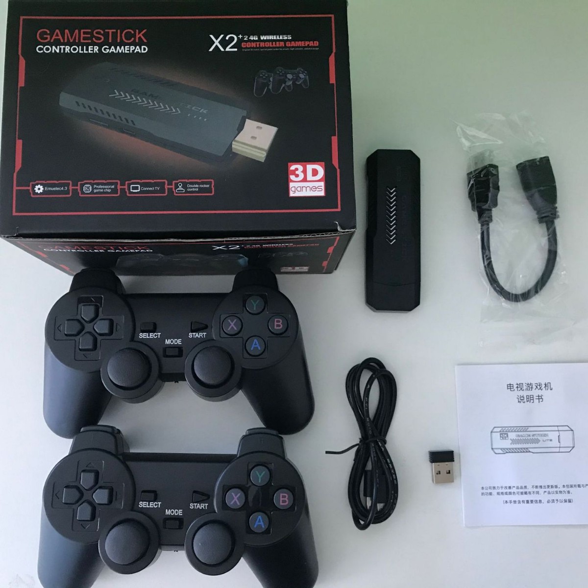 Retro Gaming Game Stick - Konsola do gier retro X2, bezprzewodowe