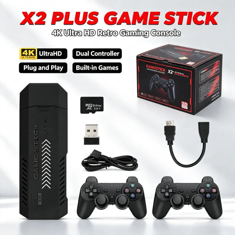 X2Plus Retro 4K 3D HD Game Sti – Retro Gaming Game Stick recenzja i cena