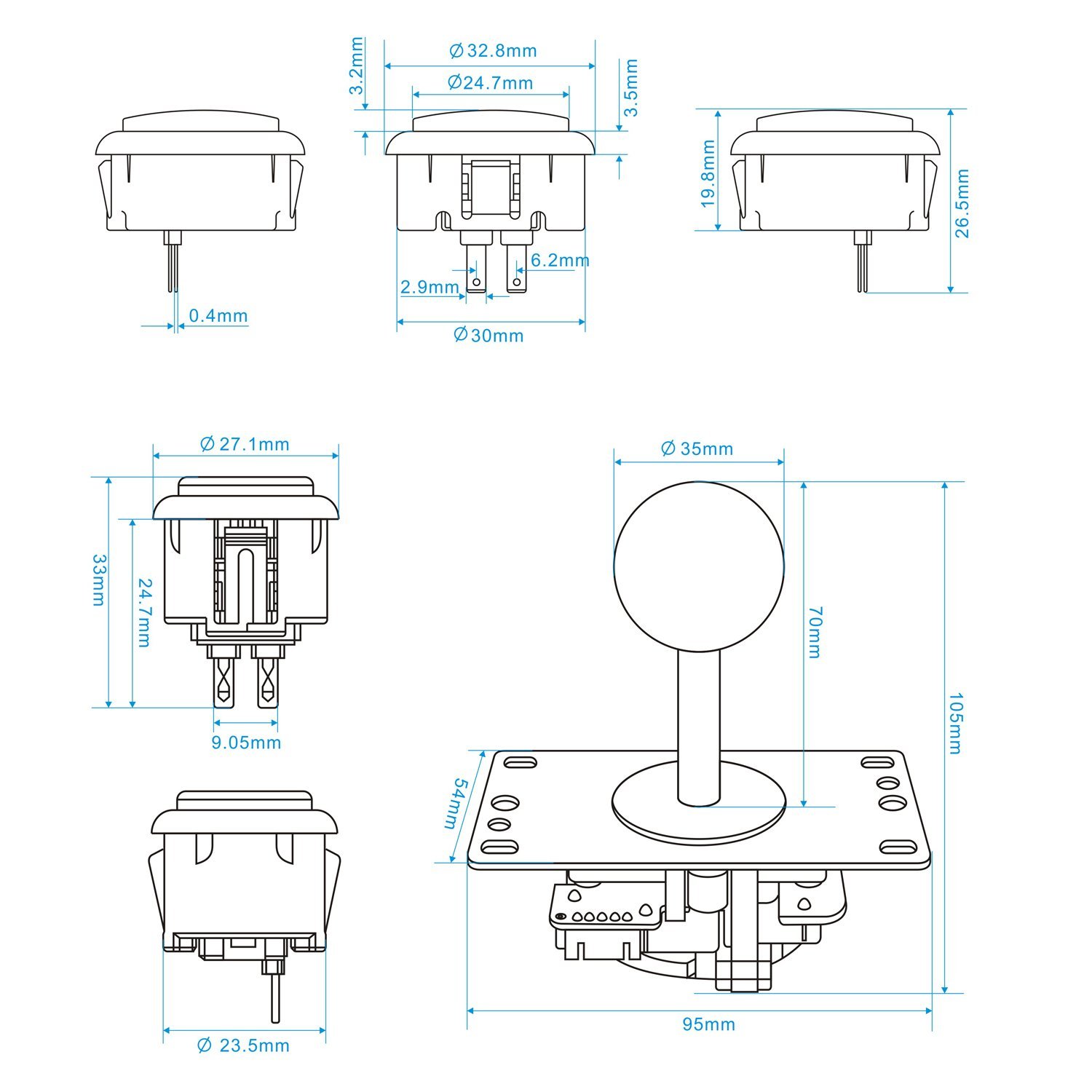 Zestaw Arcade DIY dla 2 graczy – Arcade Button Kit recenzja i cena